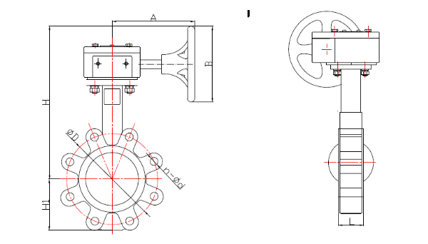 LT single clip type turbine butterfly valve